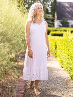 Becky Slip 7 Becky Slip -Clothing Sales 2024 SLA5521R White April Cornell Nightgown 1