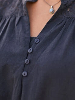 Fuji Tunic -Clothing Sales 2024 TNA5060R MidnightNavy April Cornell Dress 4