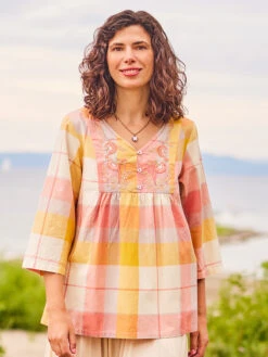 Sunrise Check Tunic