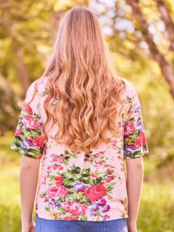 Cottage Rose Jersey Blouse